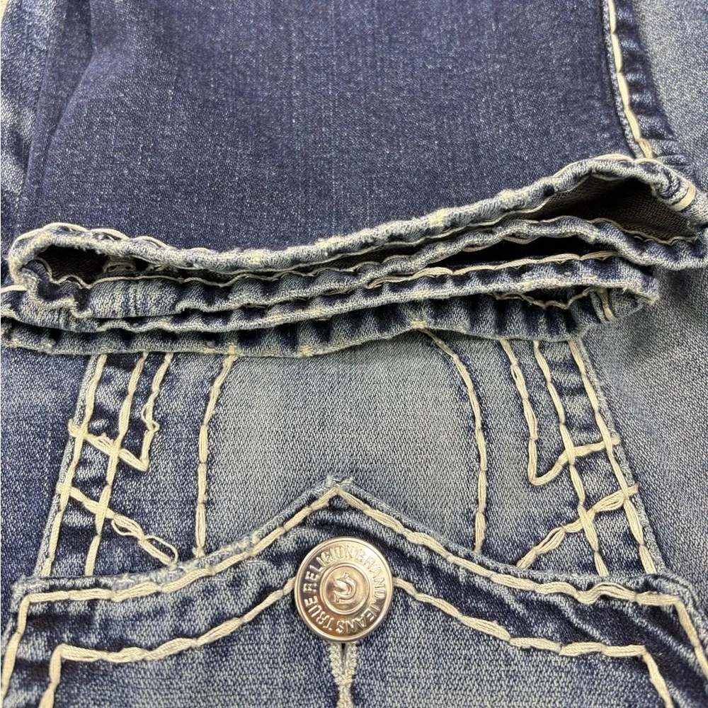 True Religion Men's Ricky Relaxed Straight Subtle Distressed Jeans -| Size 34